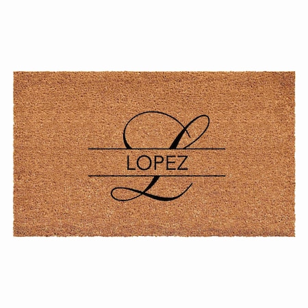 Calloway Mills Personalized Door Mat, Black, Natural, 17 in W x 29 in L 110891729